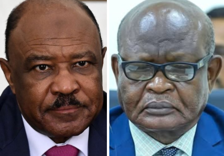 Composite of Sudan’s foreign minister Mohamed Muhi Eldin Salim and RSF-aligned official Ammar Amoun Deldoum, as published by Radio Tamazuj. This is not a photograph of the attack.