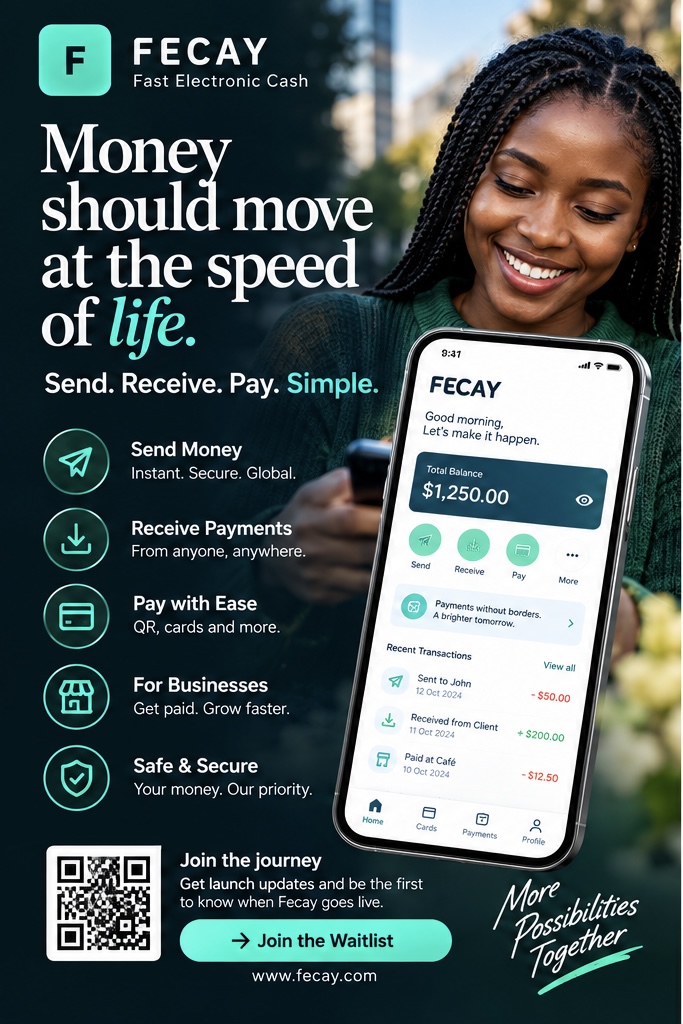 FECAY promotional concept flyer; availability subject to launch