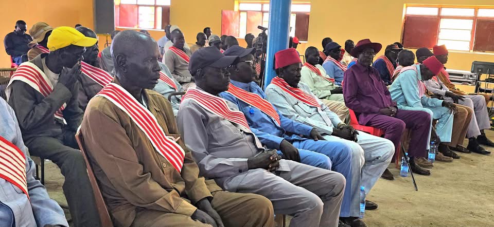Community and traditional authority representatives at the Melut consultation