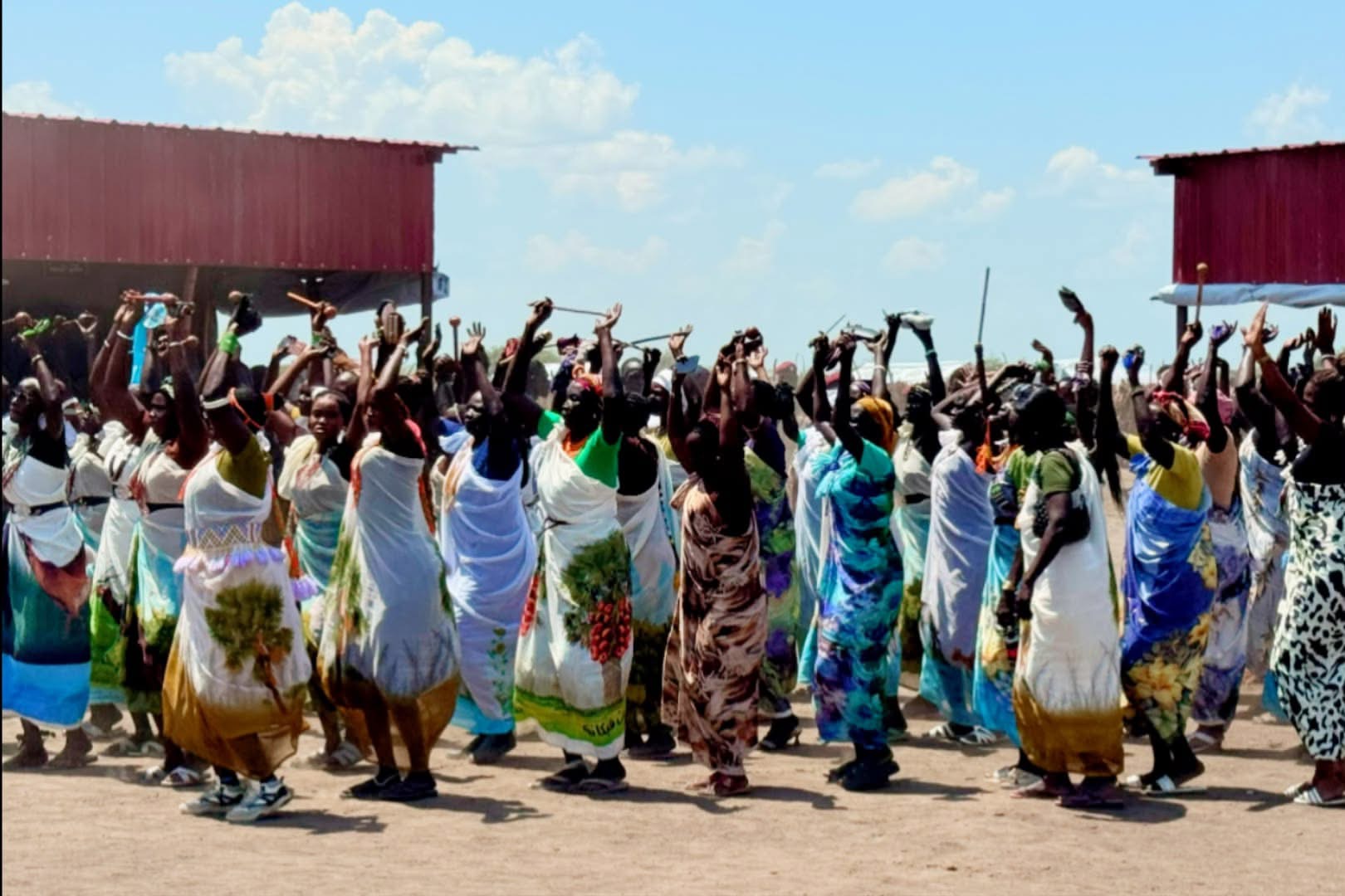 Community members gathered during a public event in Upper Nile State