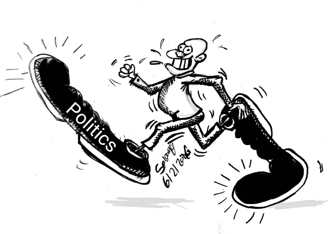 Caught between politics by Solongo