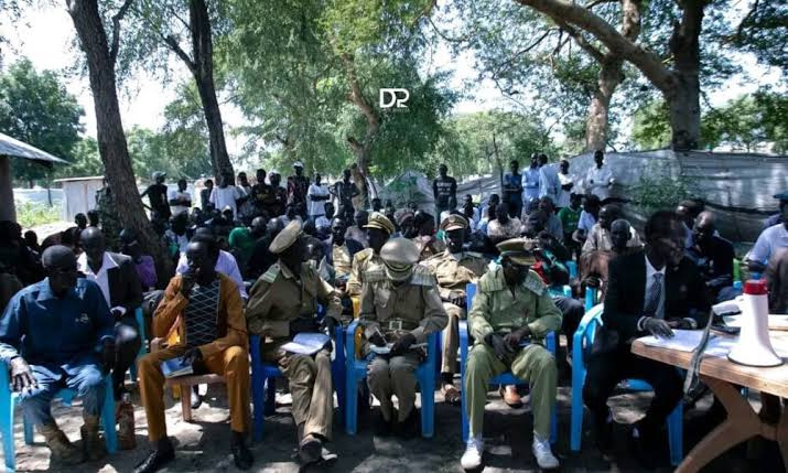 Supplied image of an outdoor community gathering; precise location and date unverified